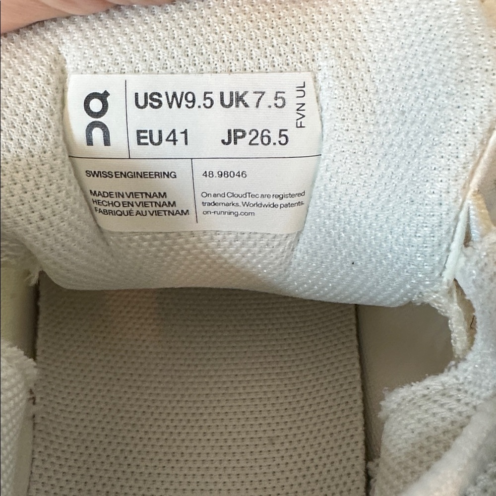 On cloud the Roger pro tennis shoes size w9.5 - Picture 6 of 9